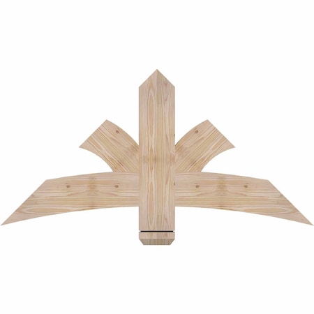 Ekena Millwork Davenport Smooth Timber Gable Bracket, Douglas Fir, 48"W x 24"H x 1 1/2"D x 5 1/2"F, 12/12 Pitch GBW048X24X0206DAV00SDF